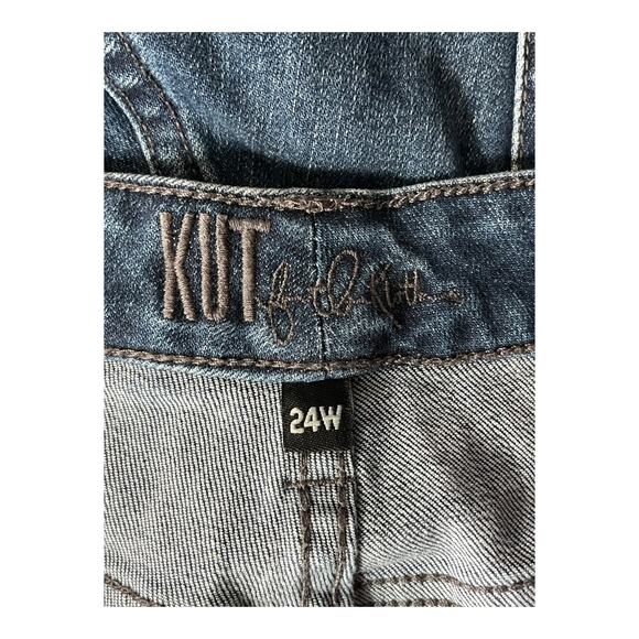 Kut from the Kloth jeans Katy boyfriend denim dark blue size 24W - Picture 4 of 6